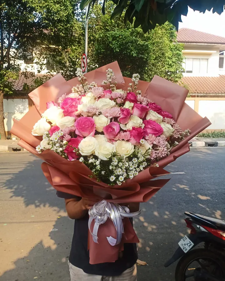Buket Mawar Pink Besar